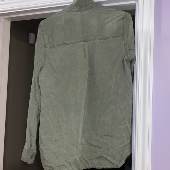 Green Old Navy Button Up - Picture 2 of 3
